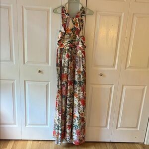 Lulu's Cream Floral Dress - Wedding Guest worn once